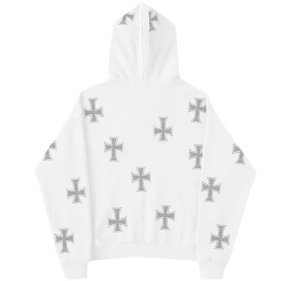 Sweat croix strass-y2k streetwear