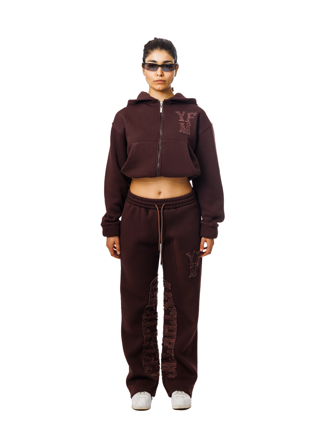C/A ZIP-HOODIE CHOC PLUM WOMAN
