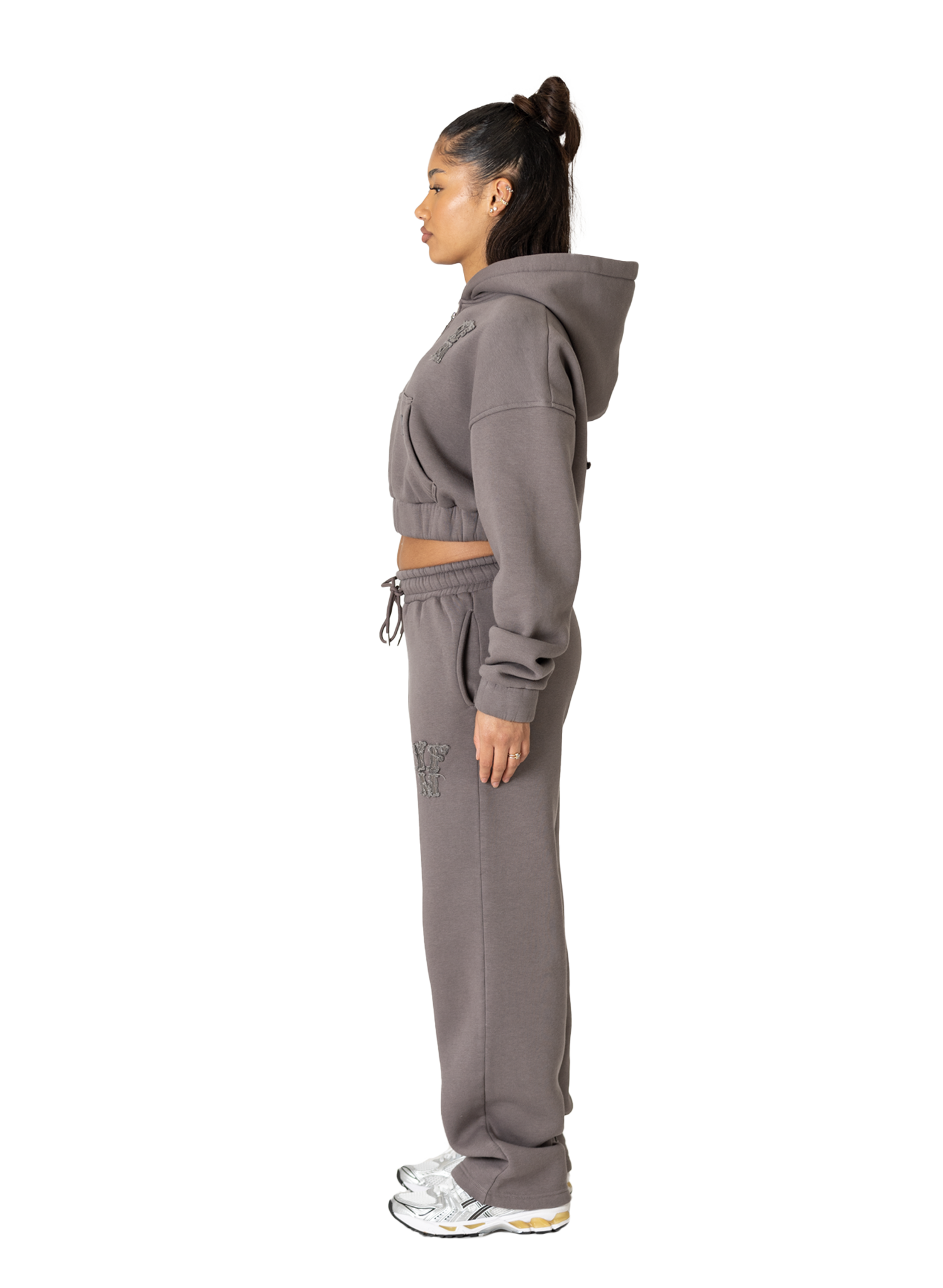 C/A ZIP-HOODIE SMOKED SAND WOMAN