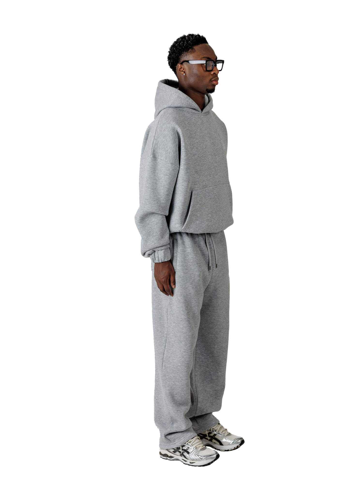 BASIC HOODIE GREY MELANGE