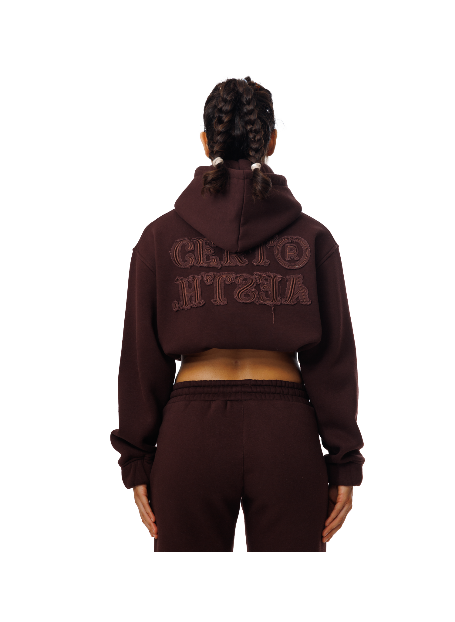 C/A ZIP-HOODIE CHOC PLUM WOMAN