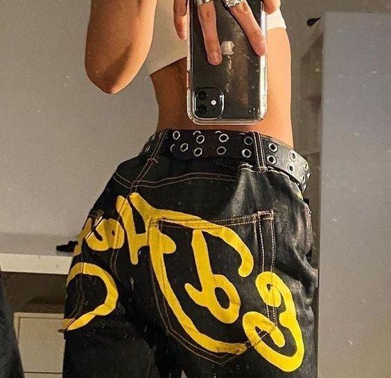 Aesthetic mom jean-y2k streetwear