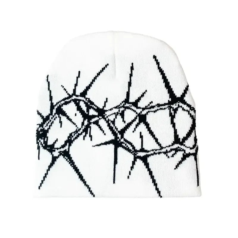 Barbed wire beanie-y2k streetwear