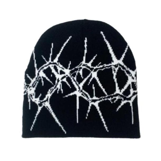 Barbed wire beanie-y2k streetwear