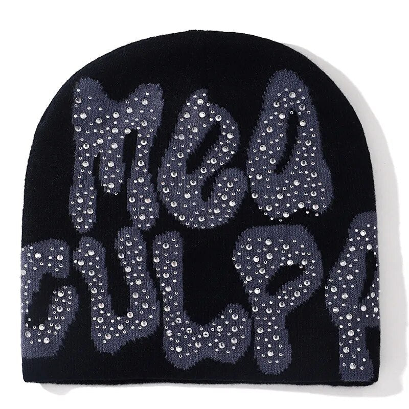 Bonnet Strass-y2k streetwear