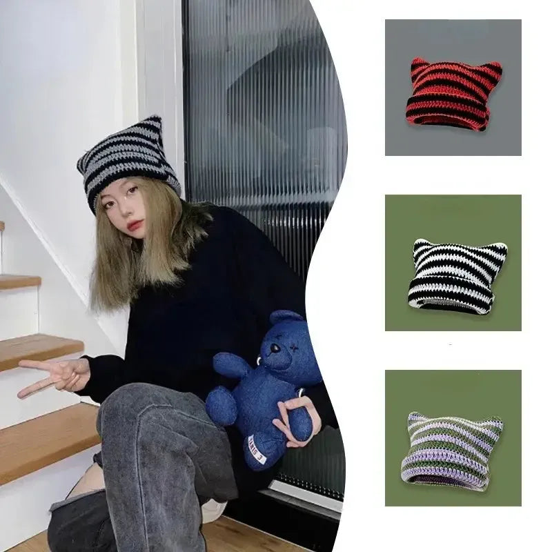 Bonnet chat crochet