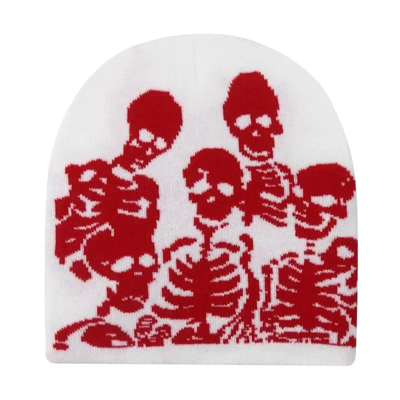 Bonnet squelette-y2k streetwear