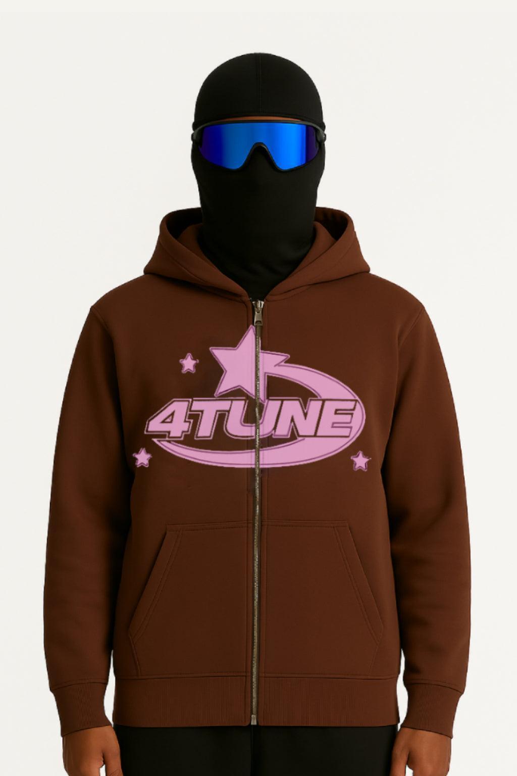 Brown full zip hoodie