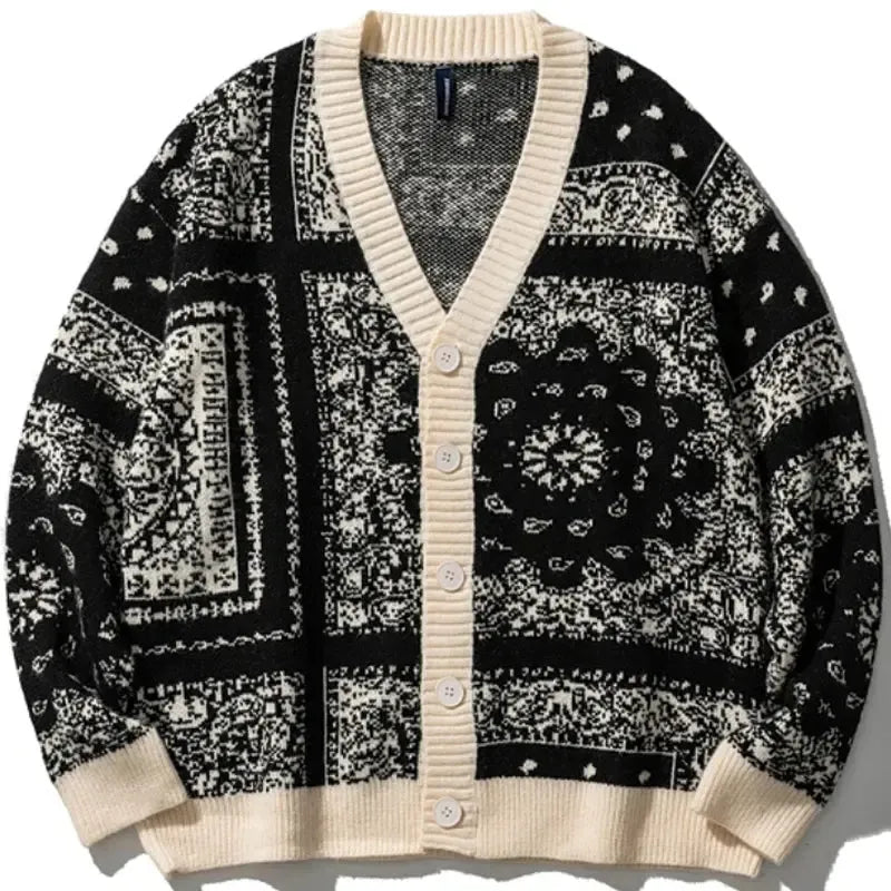 Cardigan Bandana-y2k streetwear