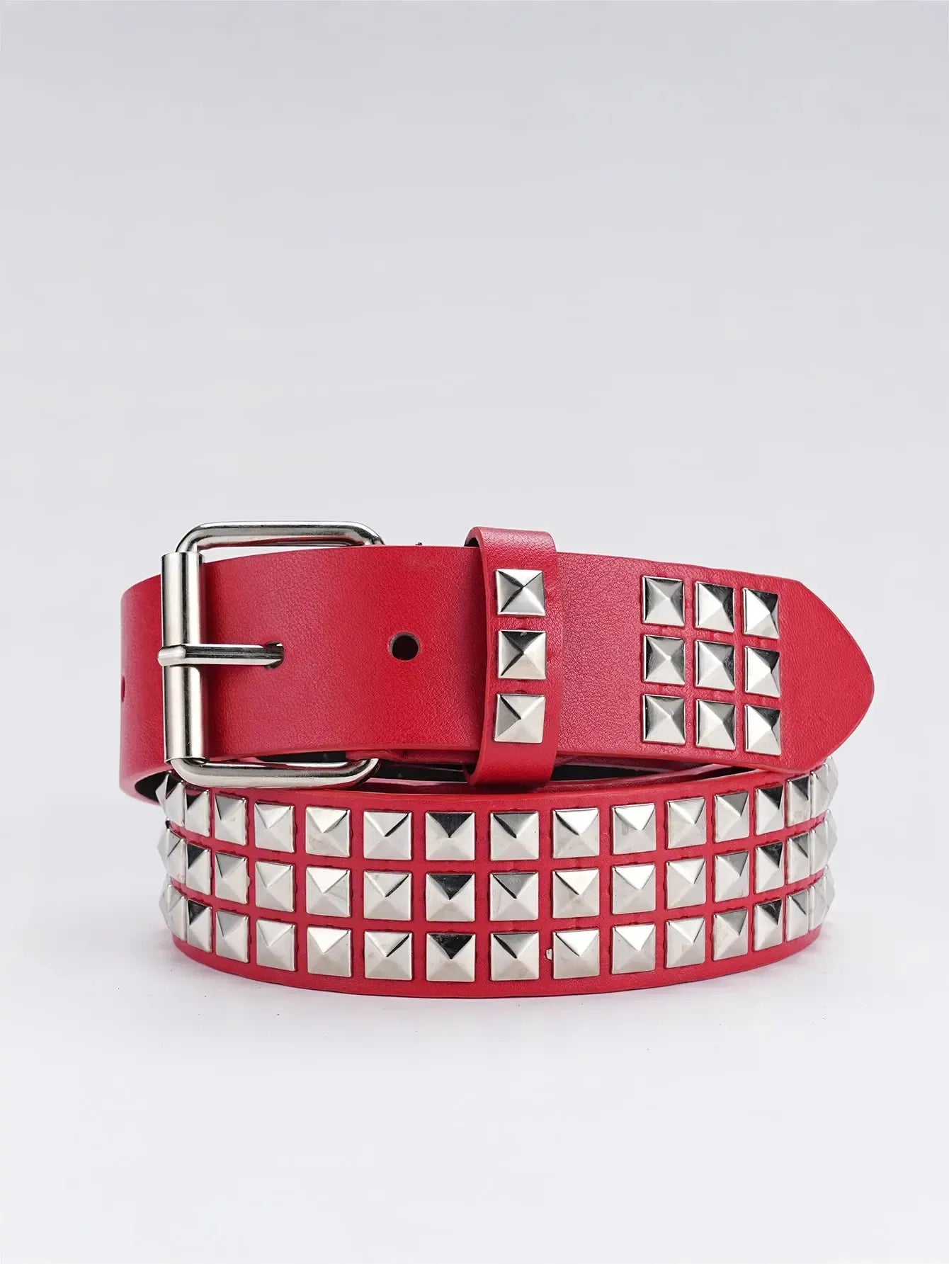 Ceinture cloutée pyramide-y2k streetwear