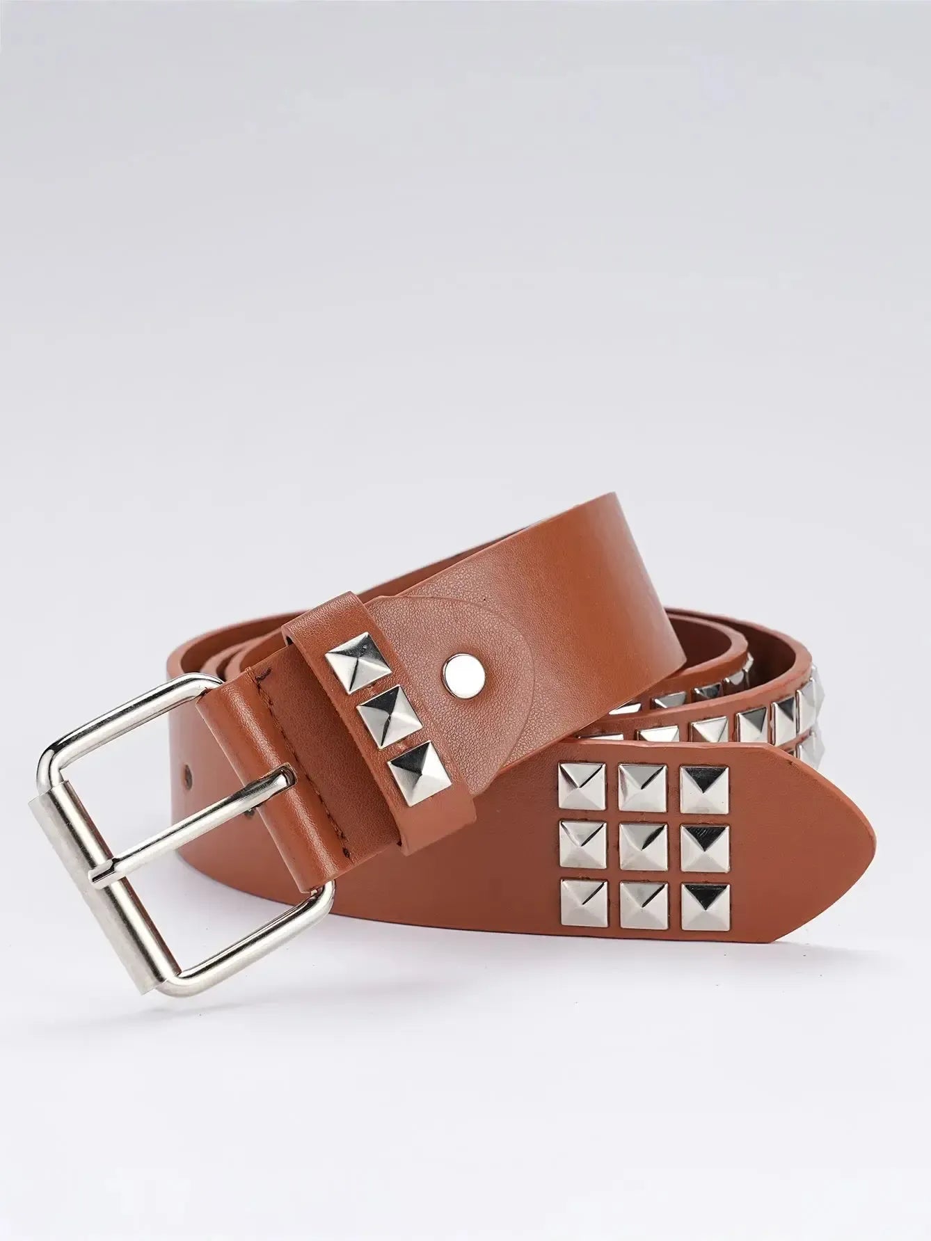 Ceinture cloutée pyramide-y2k streetwear