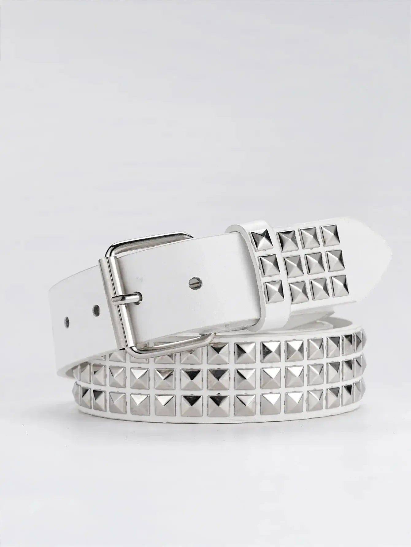 Ceinture cloutée pyramide-y2k streetwear