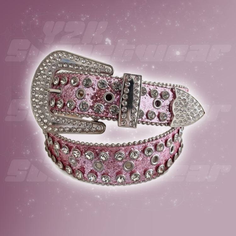 Ceinture strass rose