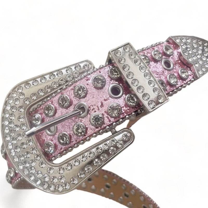 Ceinture strass rose