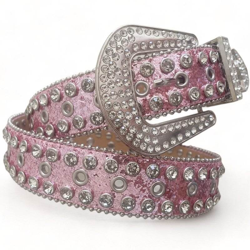 Ceinture strass rose