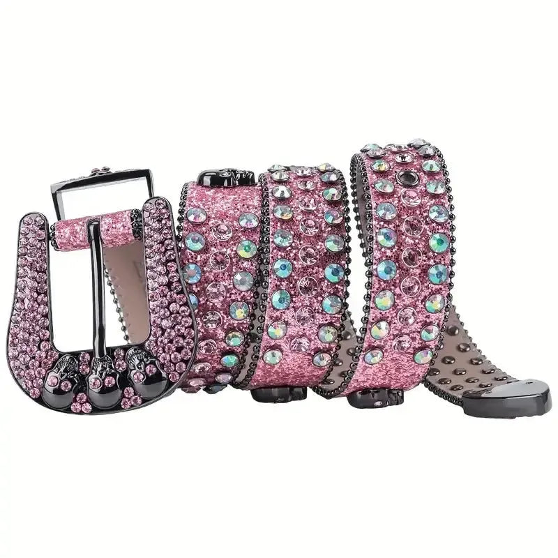 Ceinture strass rose