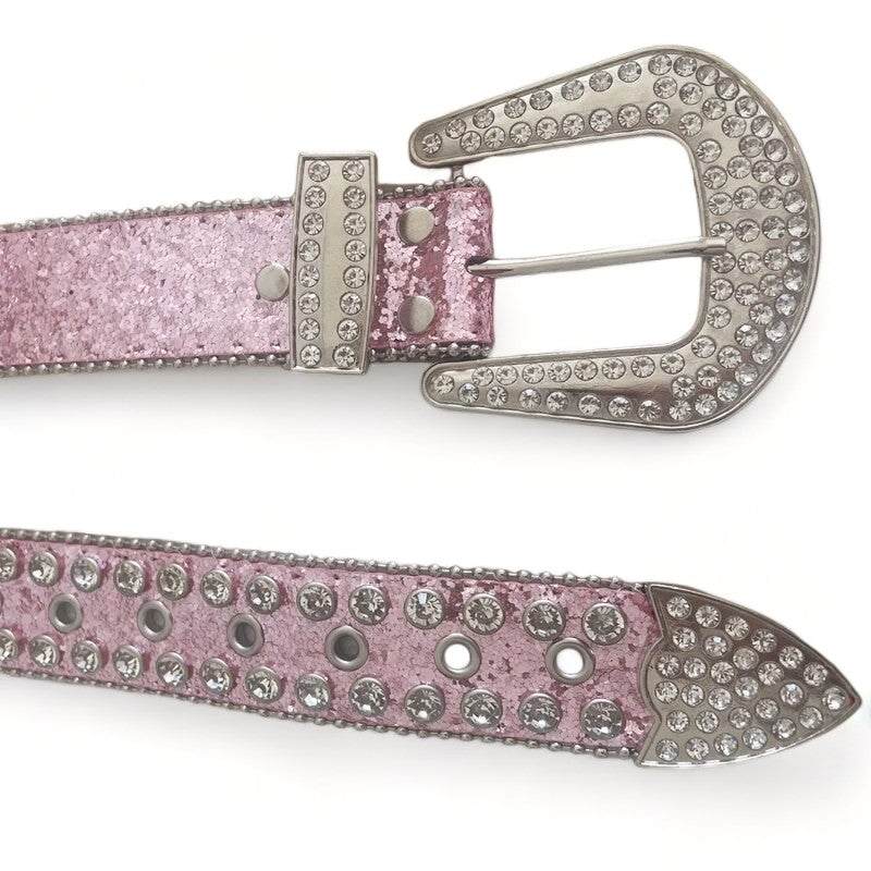 Ceinture strass rose