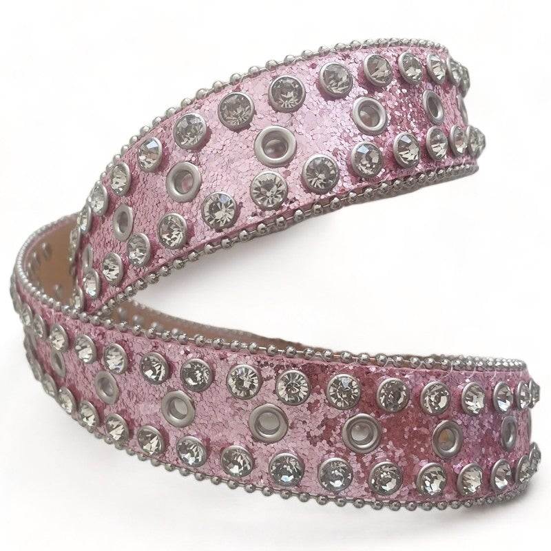 Ceinture strass rose