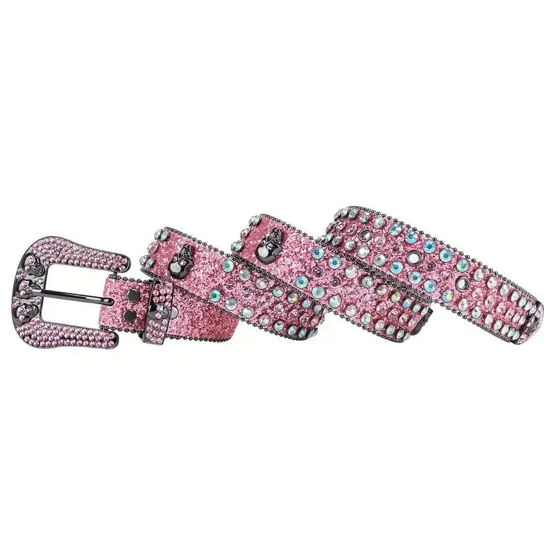 Ceinture strass rose