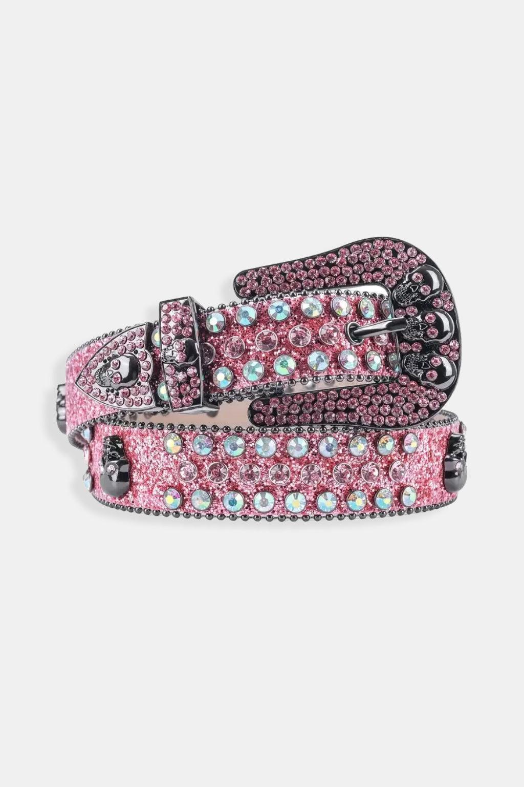 Ceinture strass rose