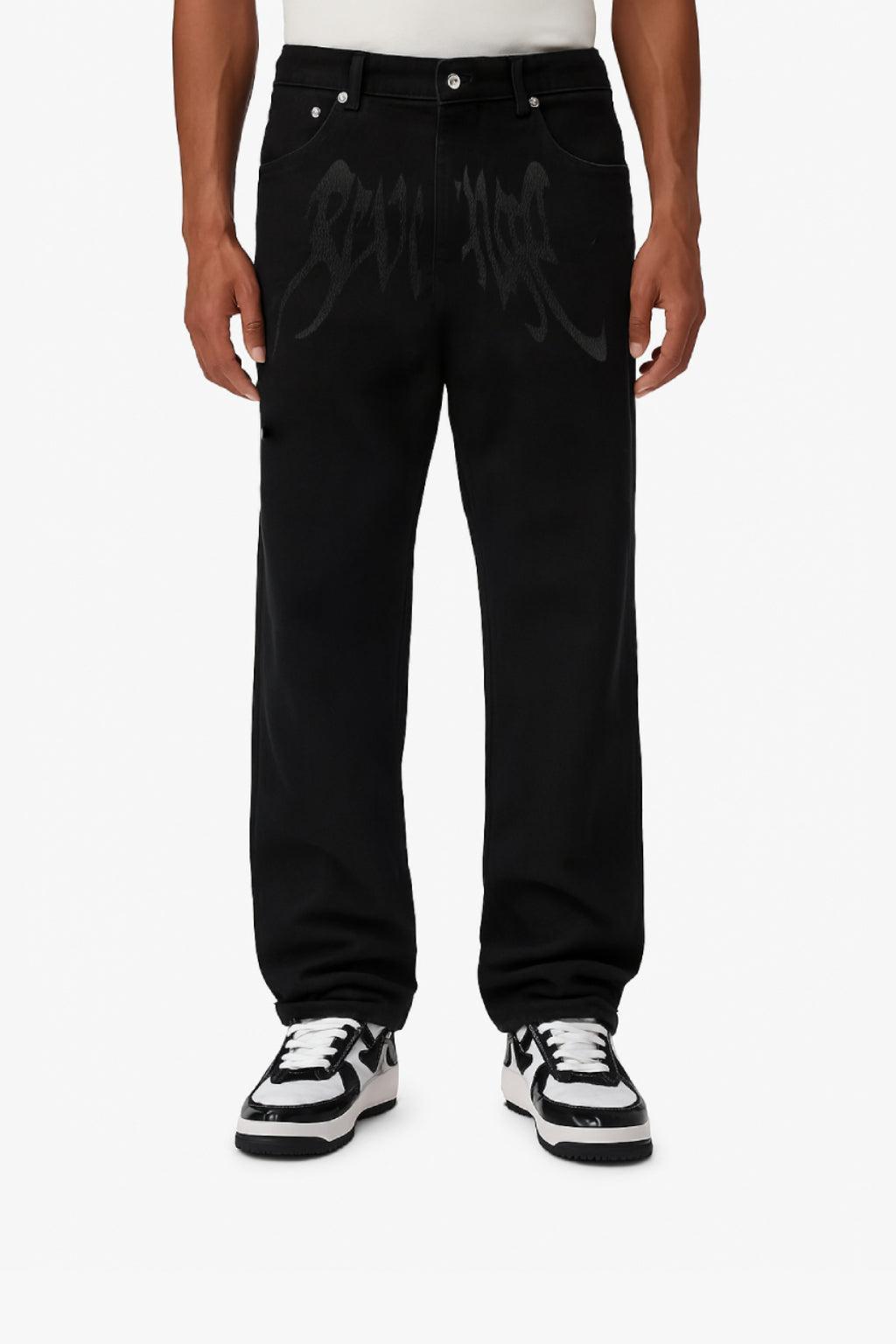 Custom black jeans
