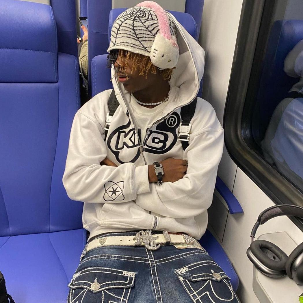 Custom full zip hoodies-y2k streetwear