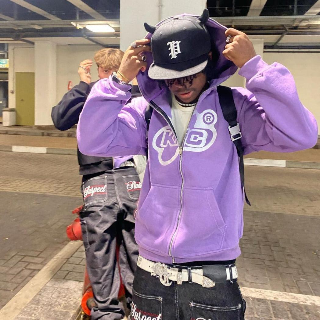 Custom full zip hoodies-y2k streetwear