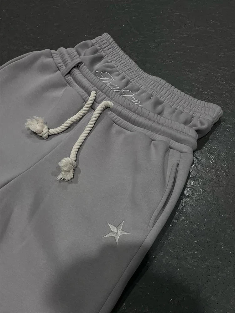 Double waist jogging-y2k streetwear