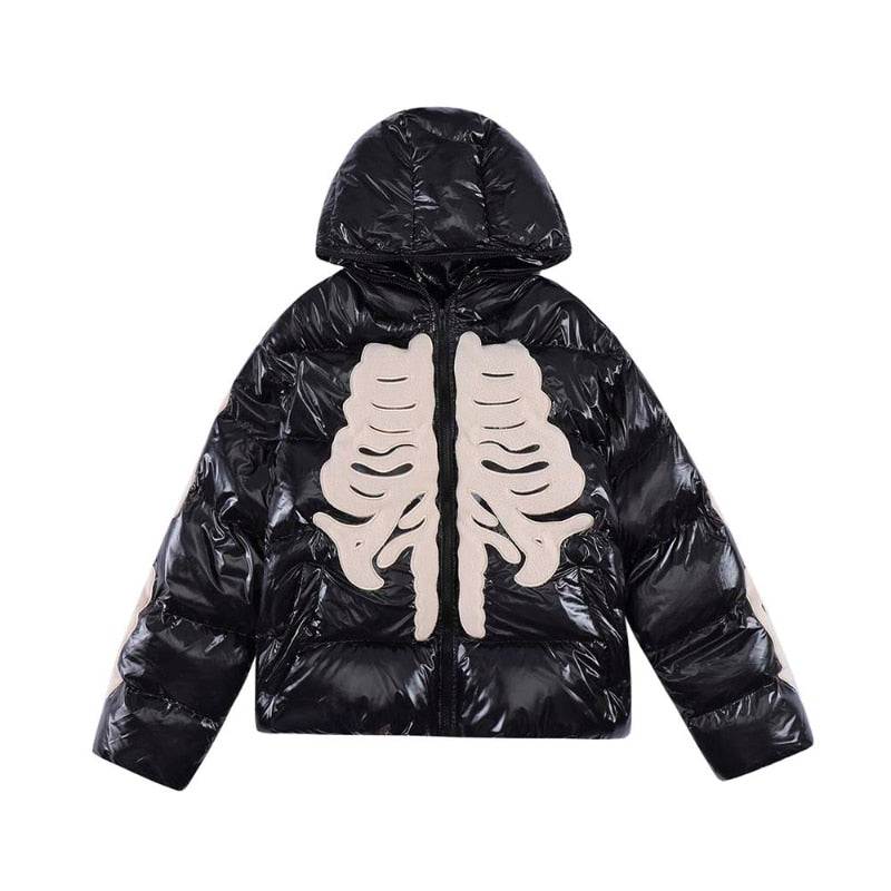 Doudoune squelette-y2k streetwear