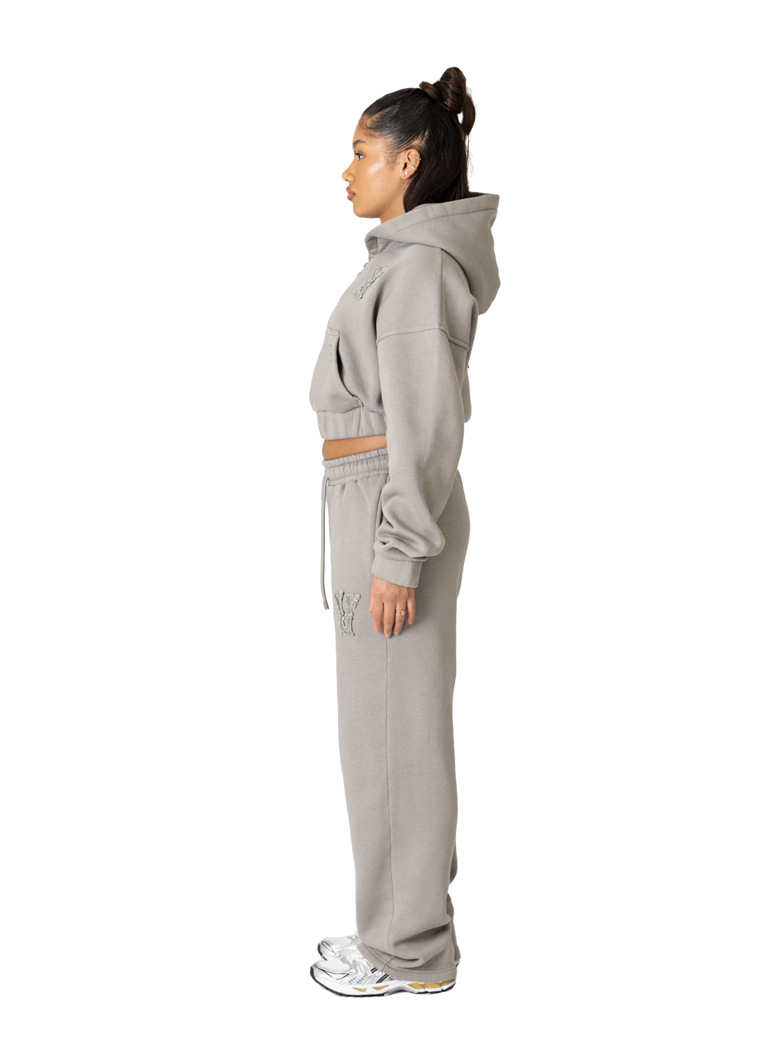C/A ZIP-HOODIE GREY WOMAN