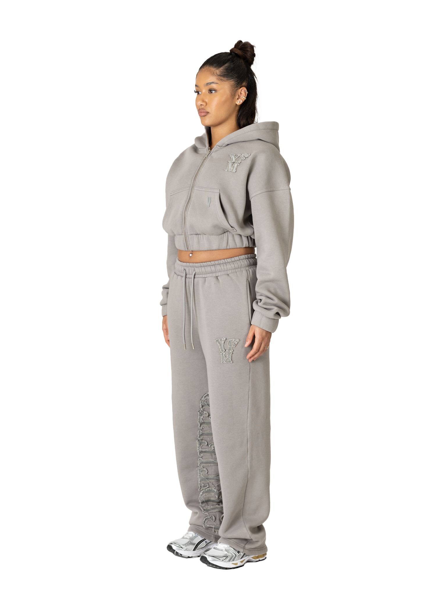 C/A ZIP-HOODIE GREY WOMAN