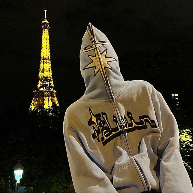 Full zip blanc