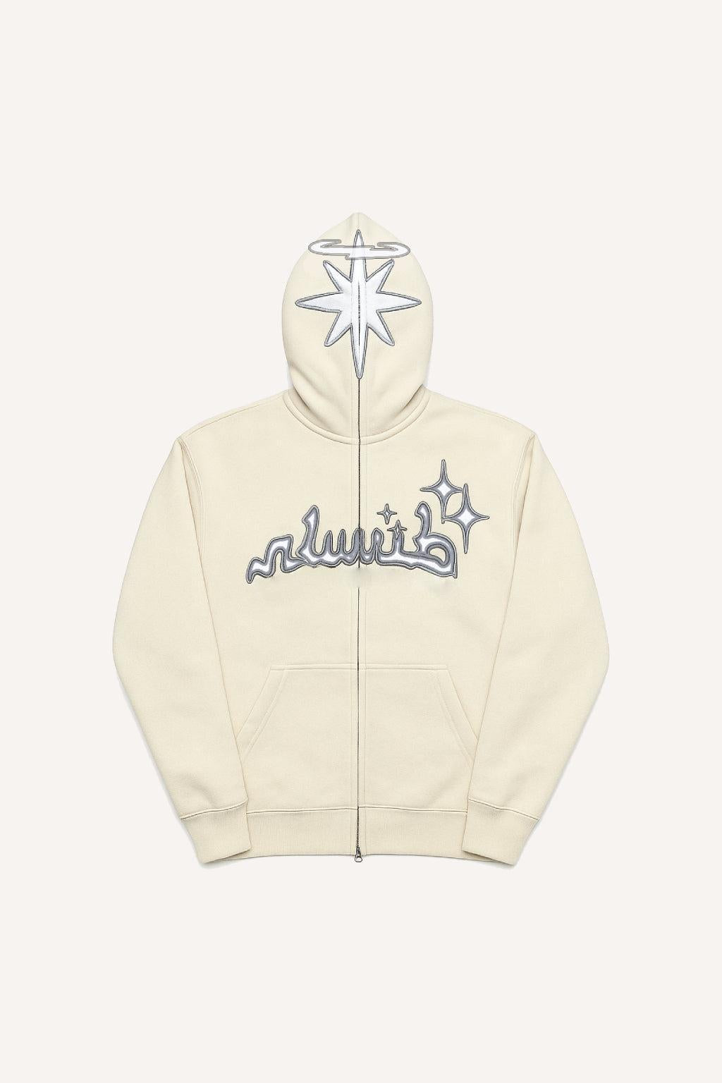 Full zip blanc-y2k streetwear