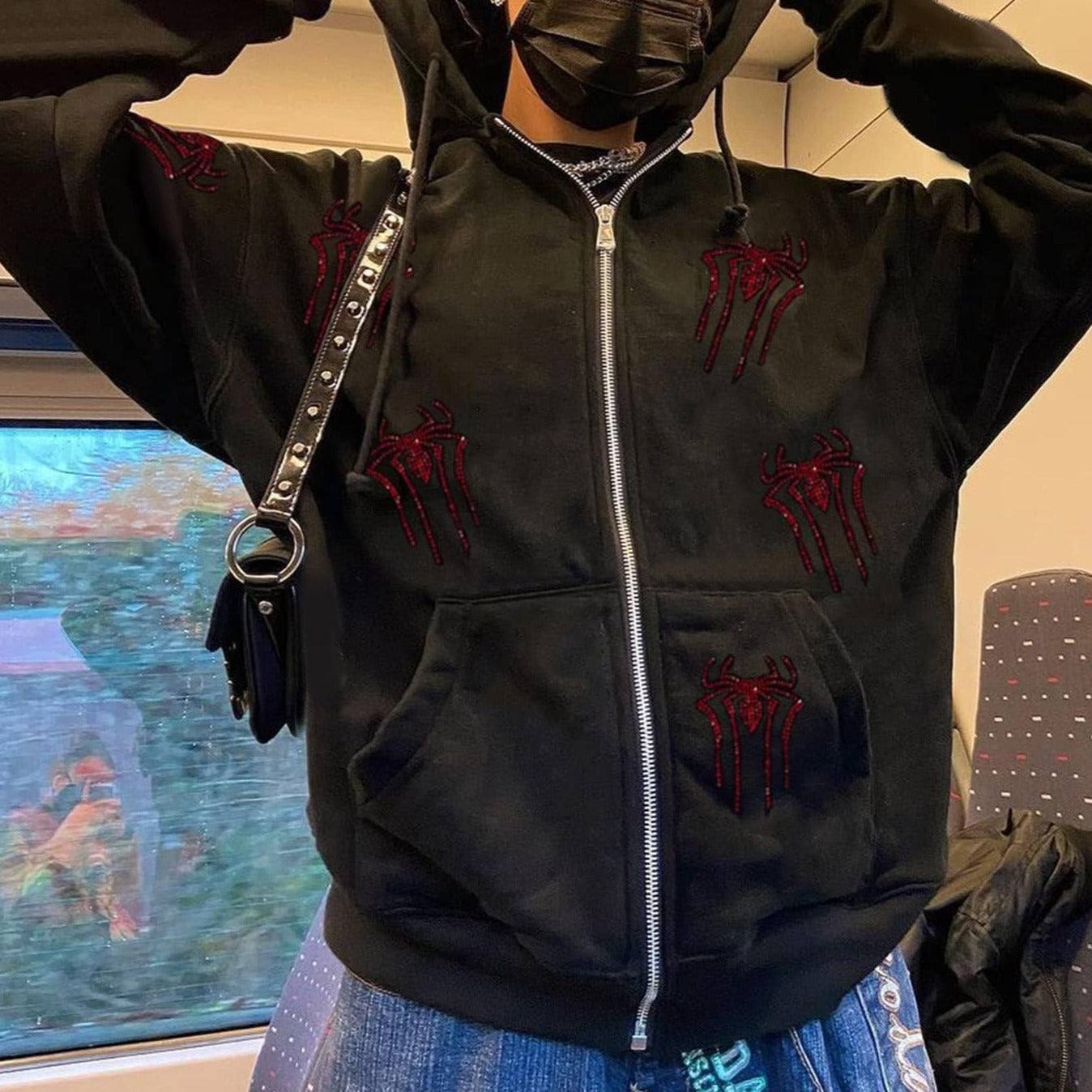 Full zip spiderman hoodie