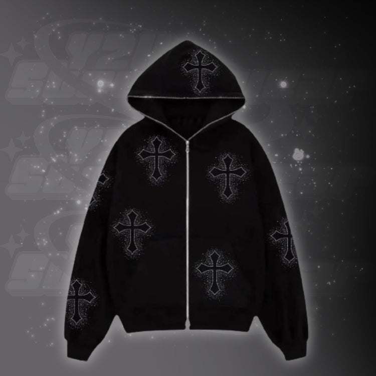 Gilet avec des croix strass