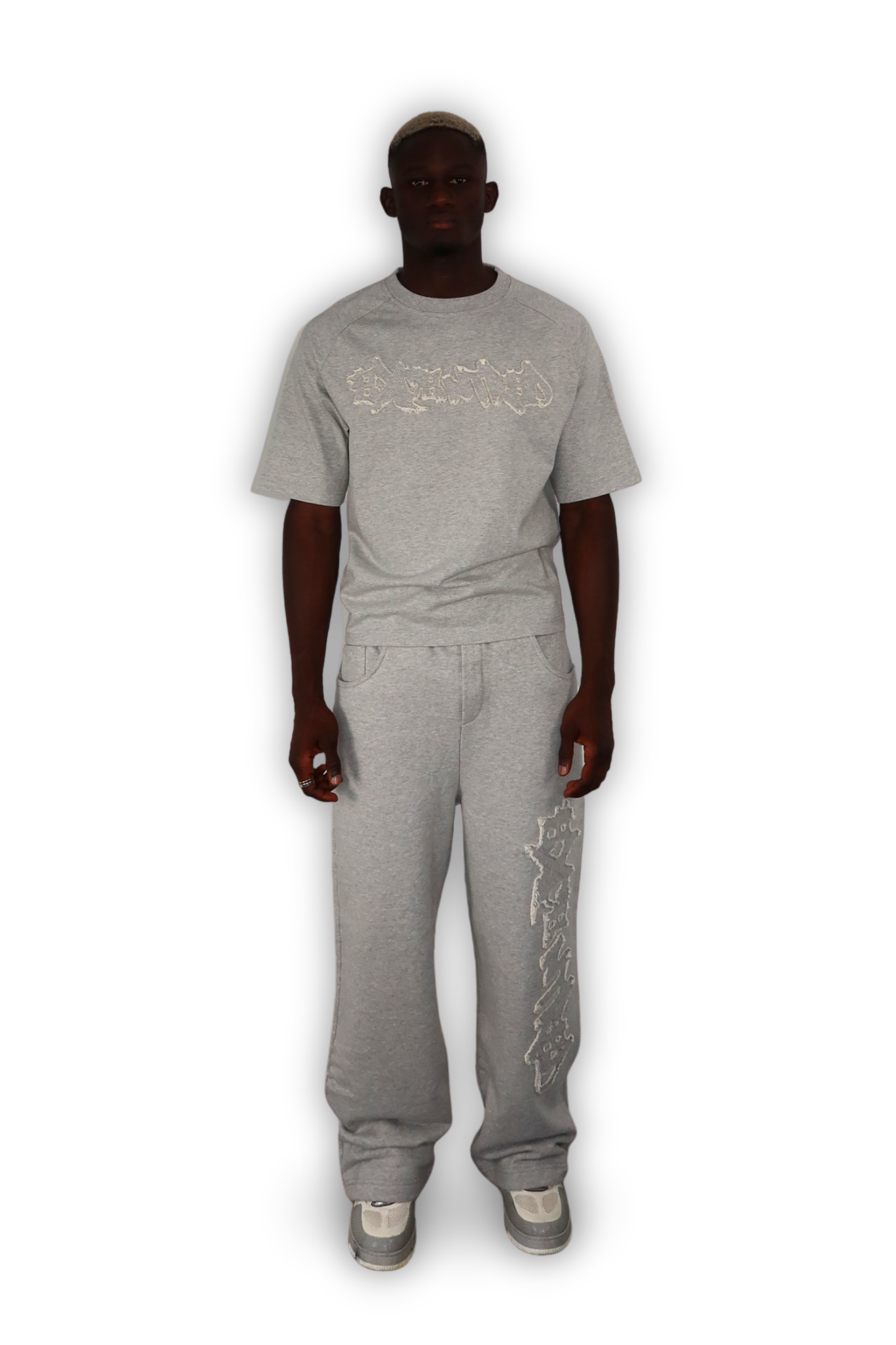 DISTRESSED JOGGER SMOKE GREY