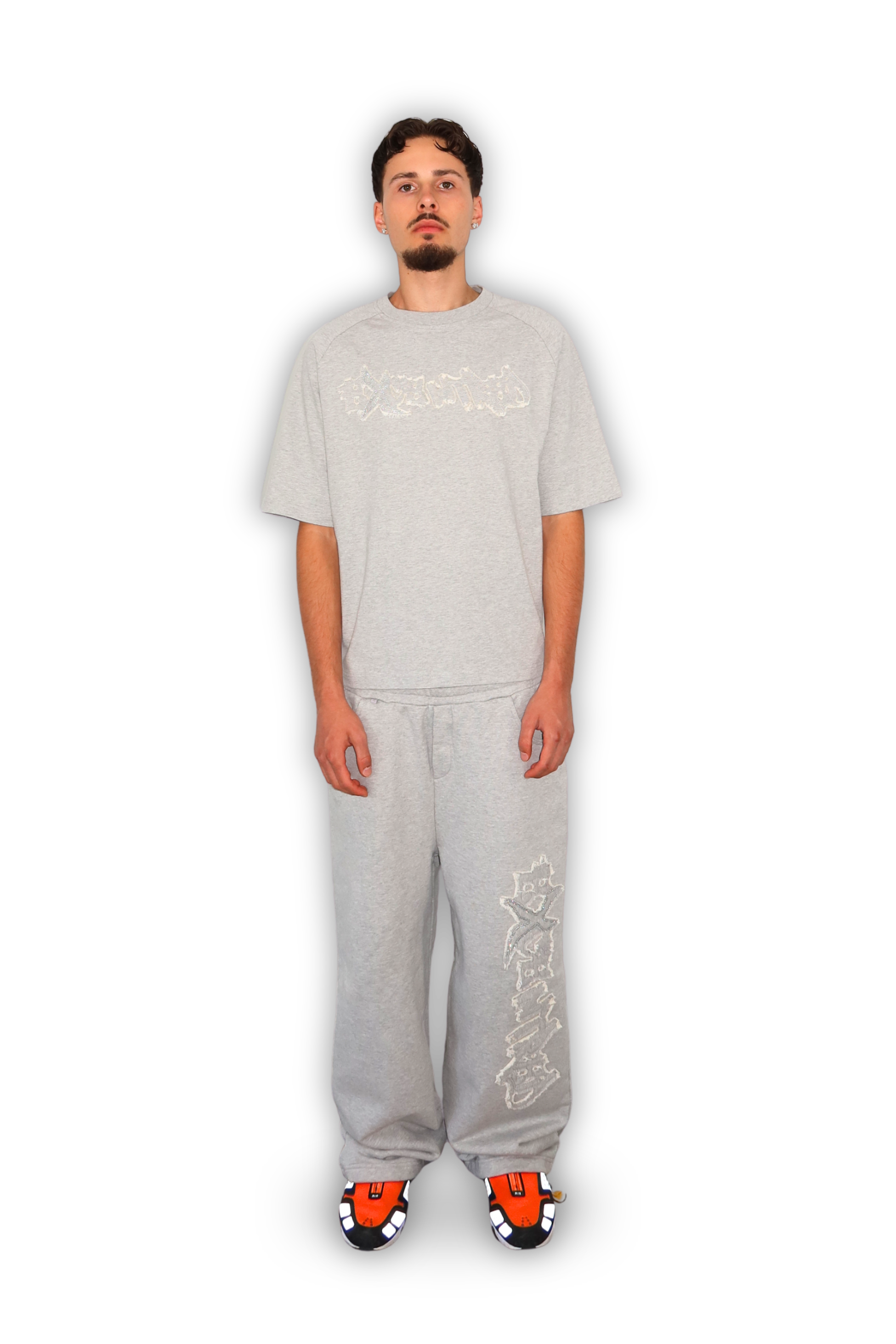 DISTRESSED T-SHIRT SMOKE GREY