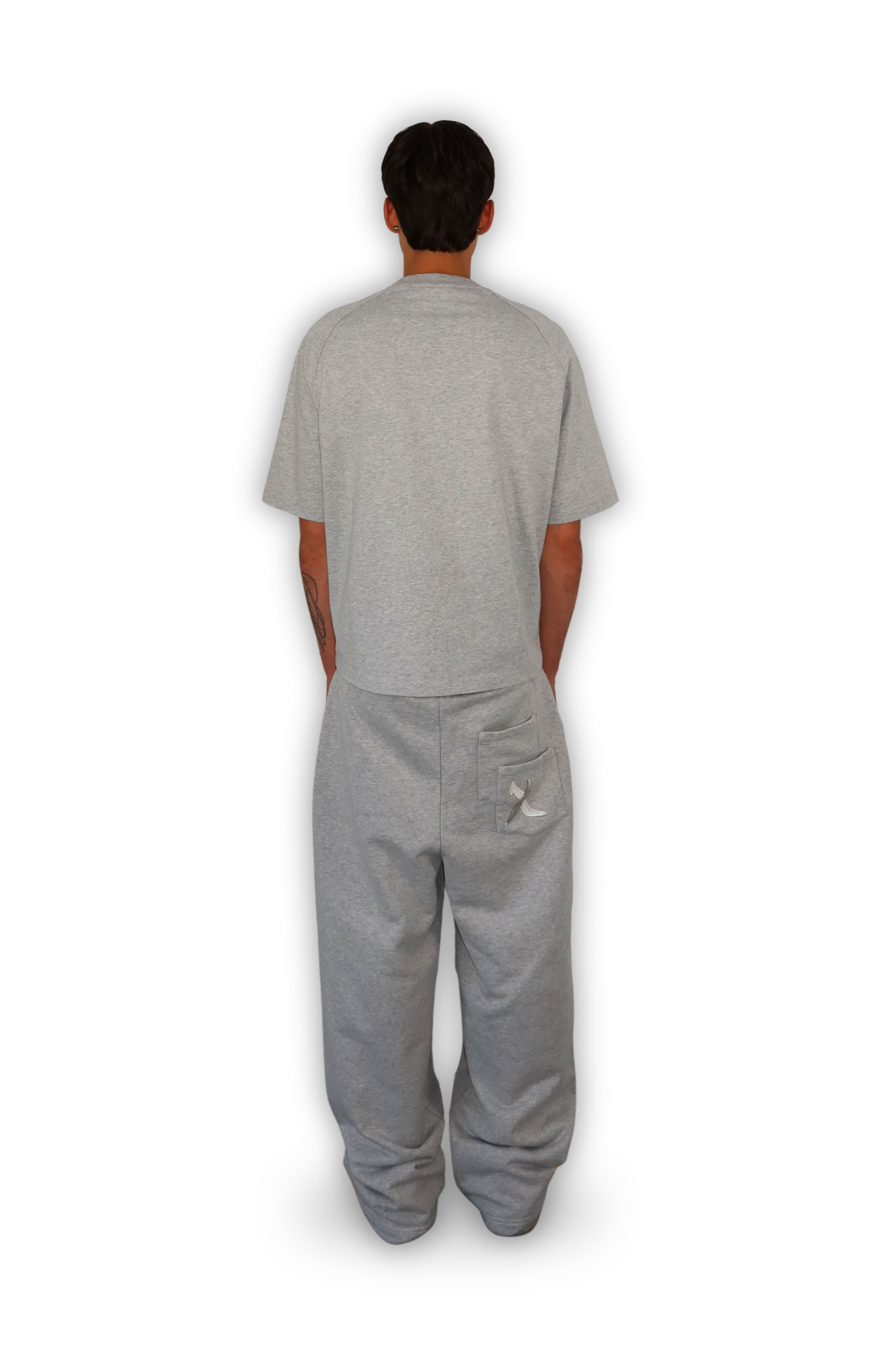 DISTRESSED T-SHIRT SMOKE GREY
