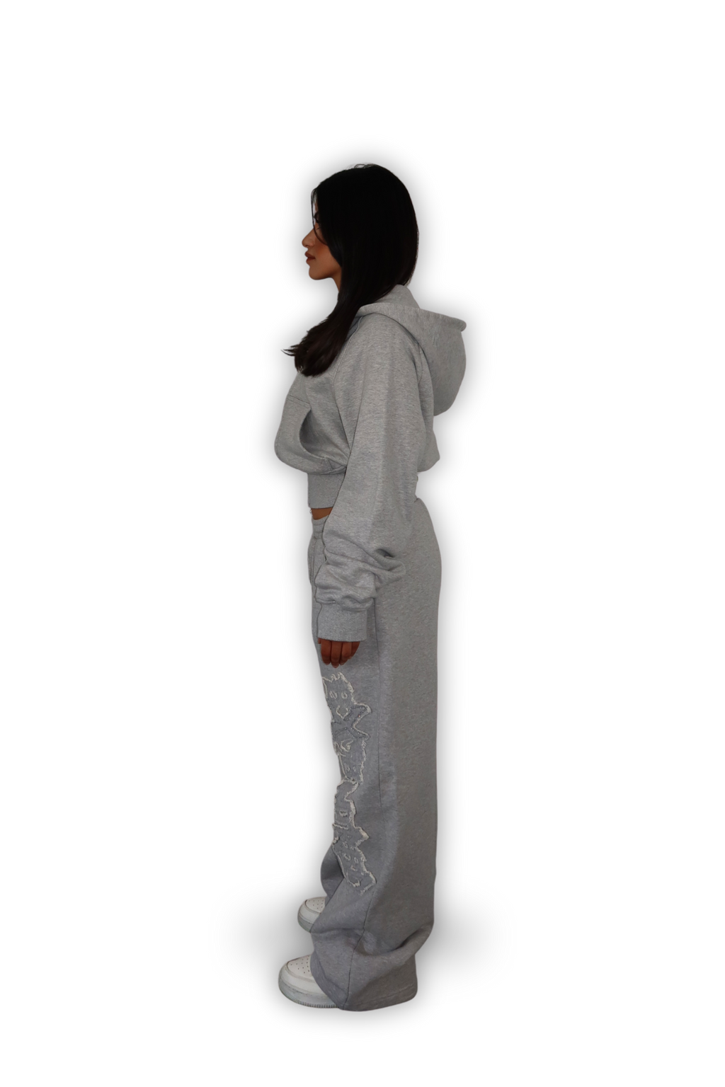 DISTRESSED WMNS JOGGER SMOKE GREY