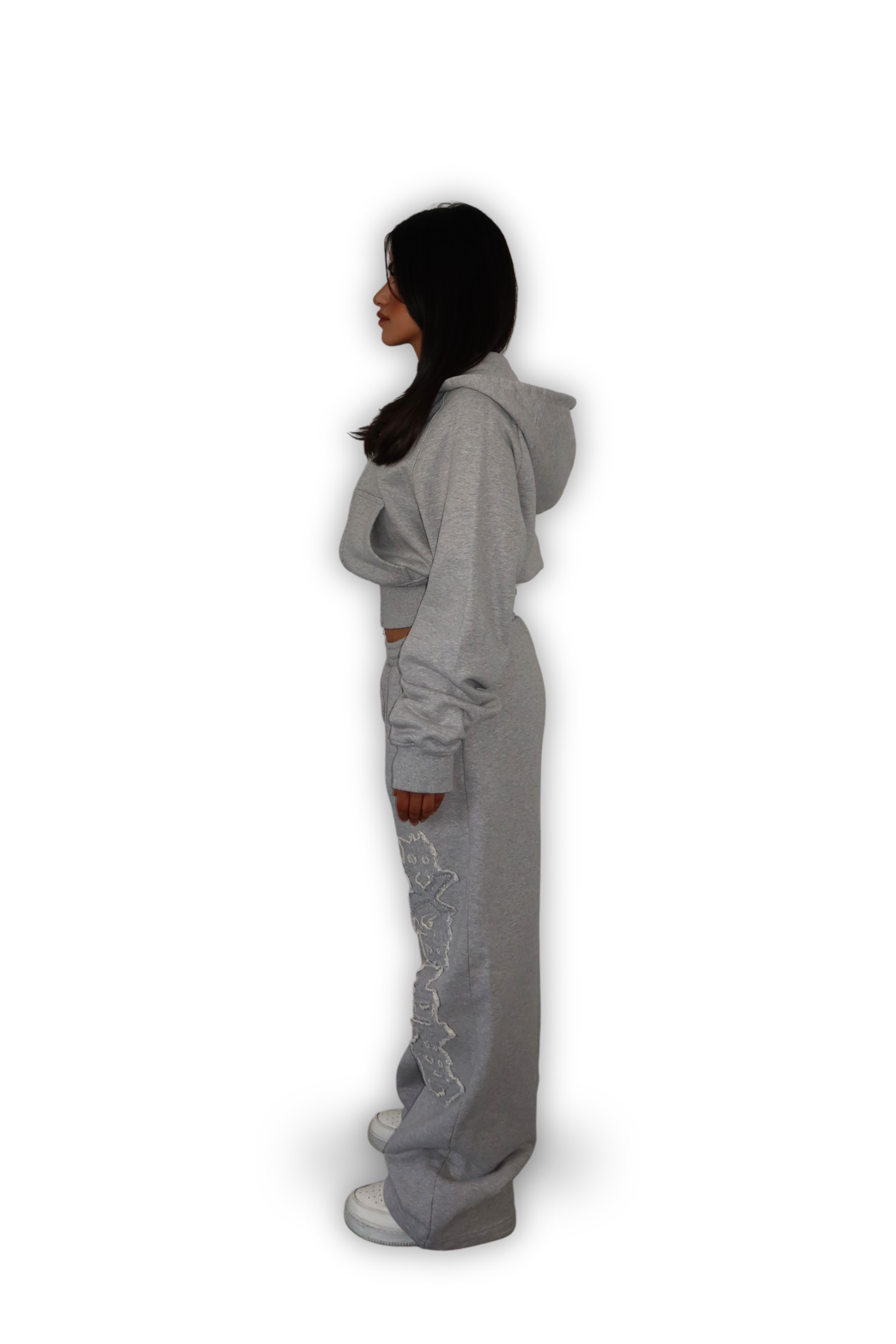 DISTRESSED WMNS JOGGER SMOKE GREY