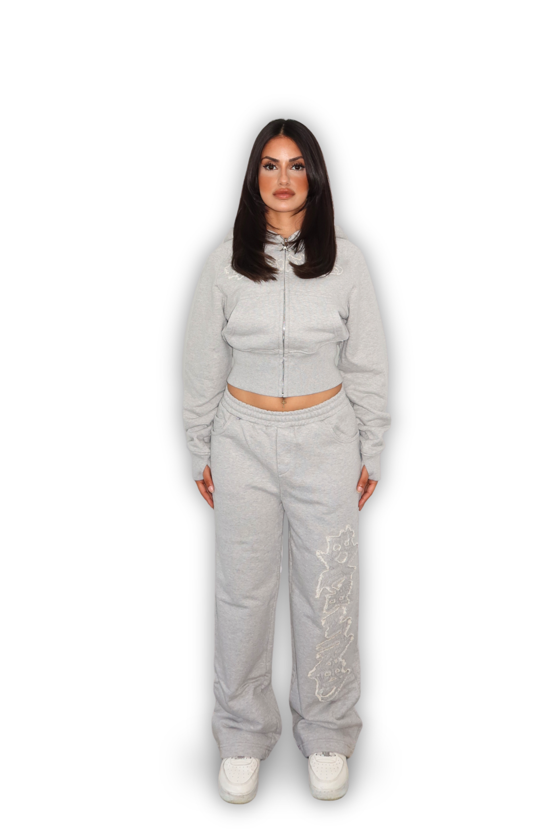 DISTRESSED WMNS JOGGER SMOKE GREY