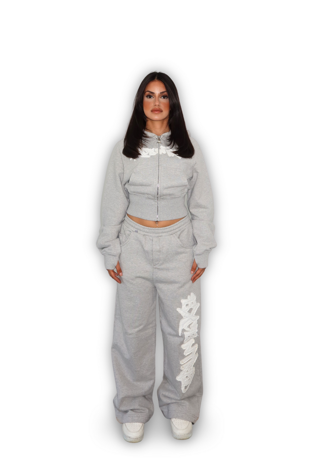 DISTRESSED WMNS JOGGER SMOKE GREY