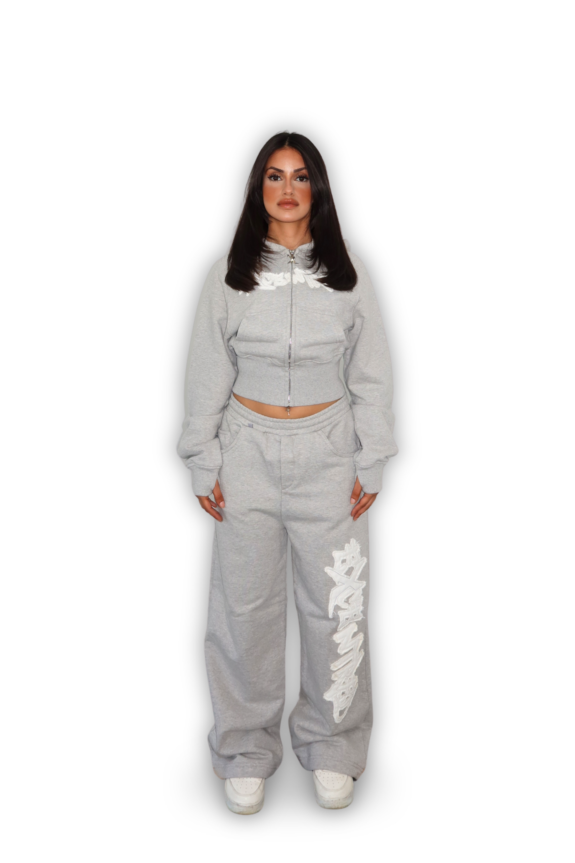 DISTRESSED WMNS JOGGER SMOKE GREY