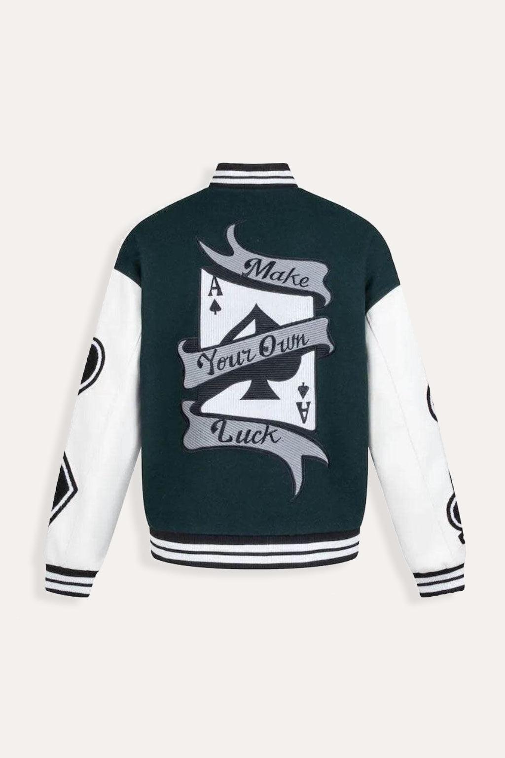 Green varsity jacket-y2k streetwear