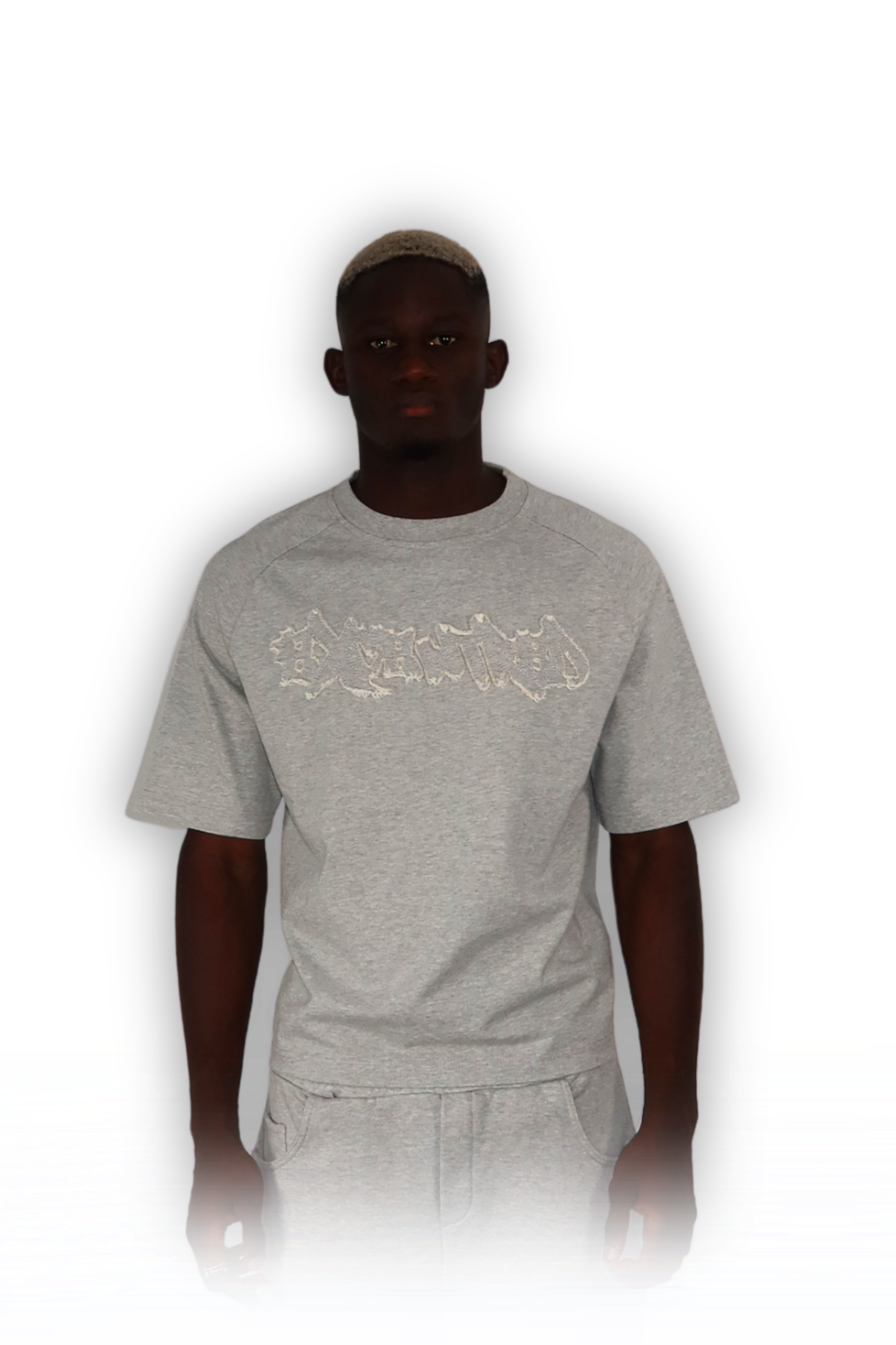 DISTRESSED T-SHIRT SMOKE GREY