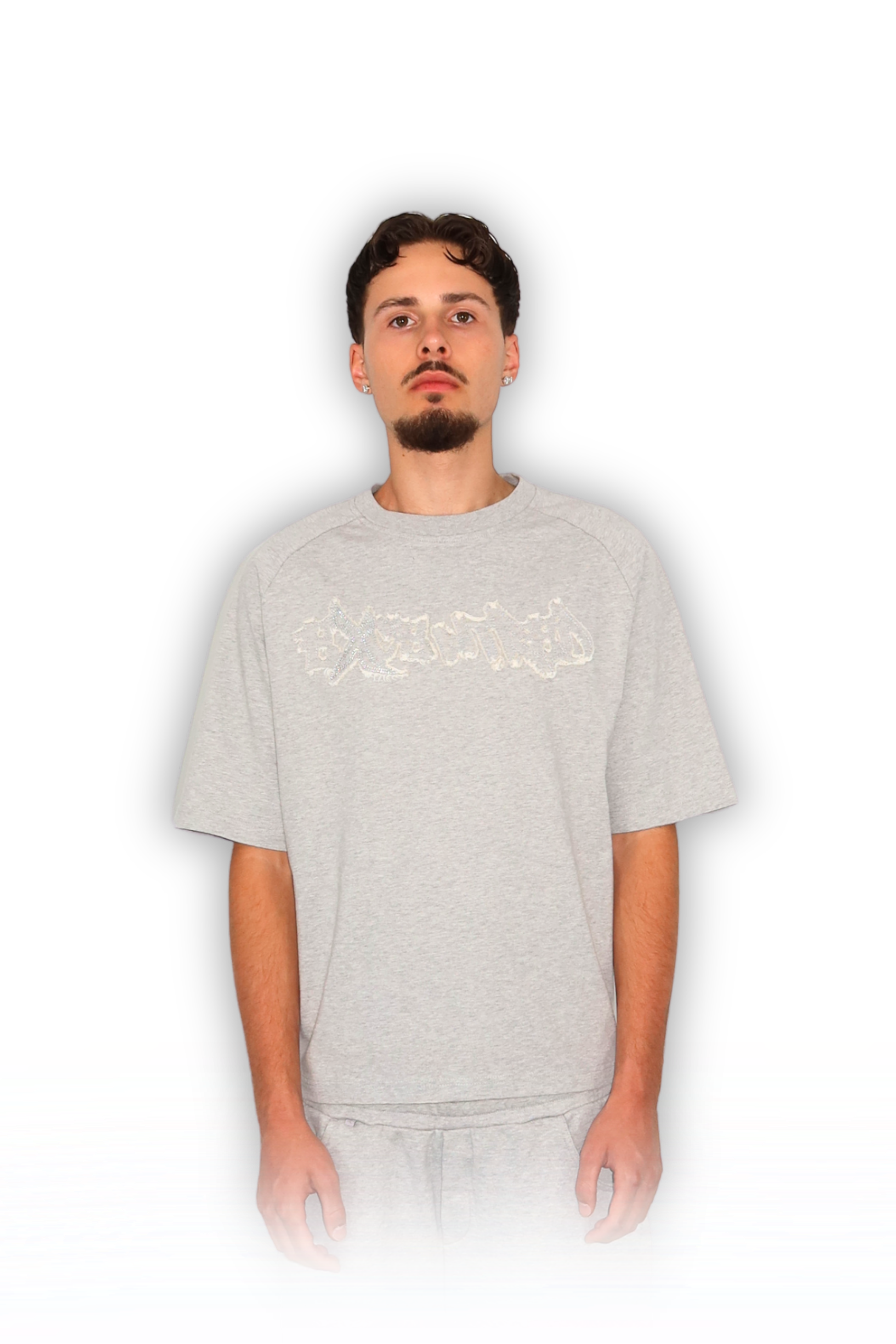 DISTRESSED T-SHIRT SMOKE GREY