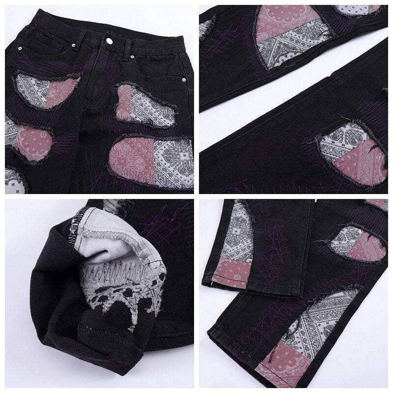 Jean bandana patchwork