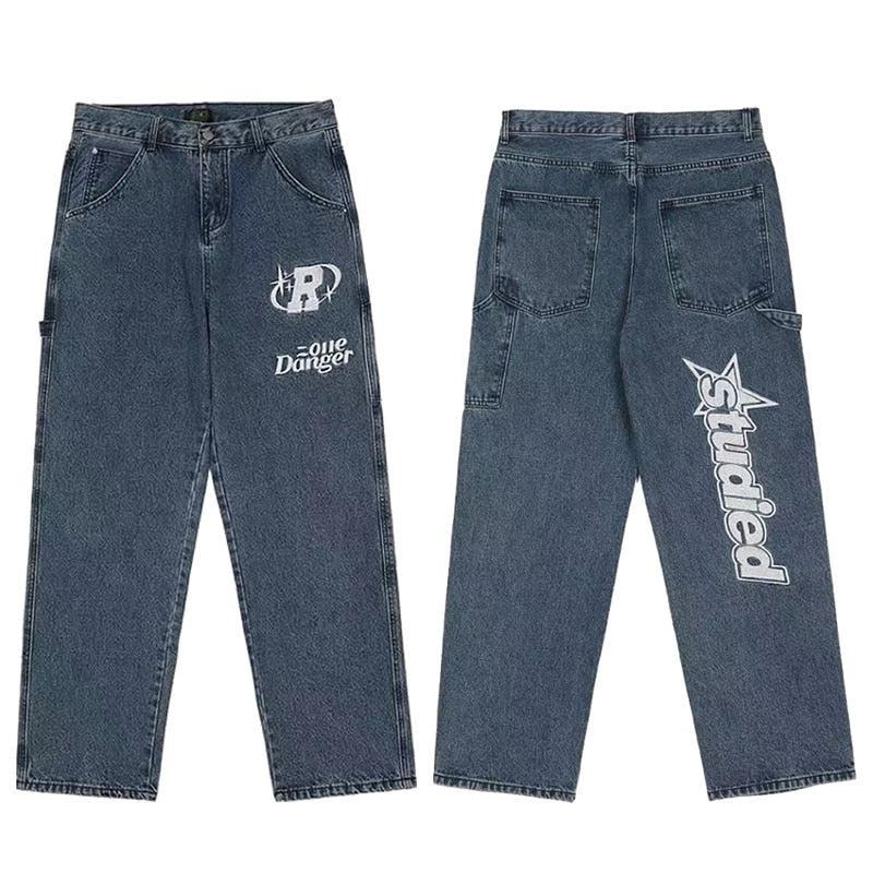 Jean cyber Y2K-y2k streetwear
