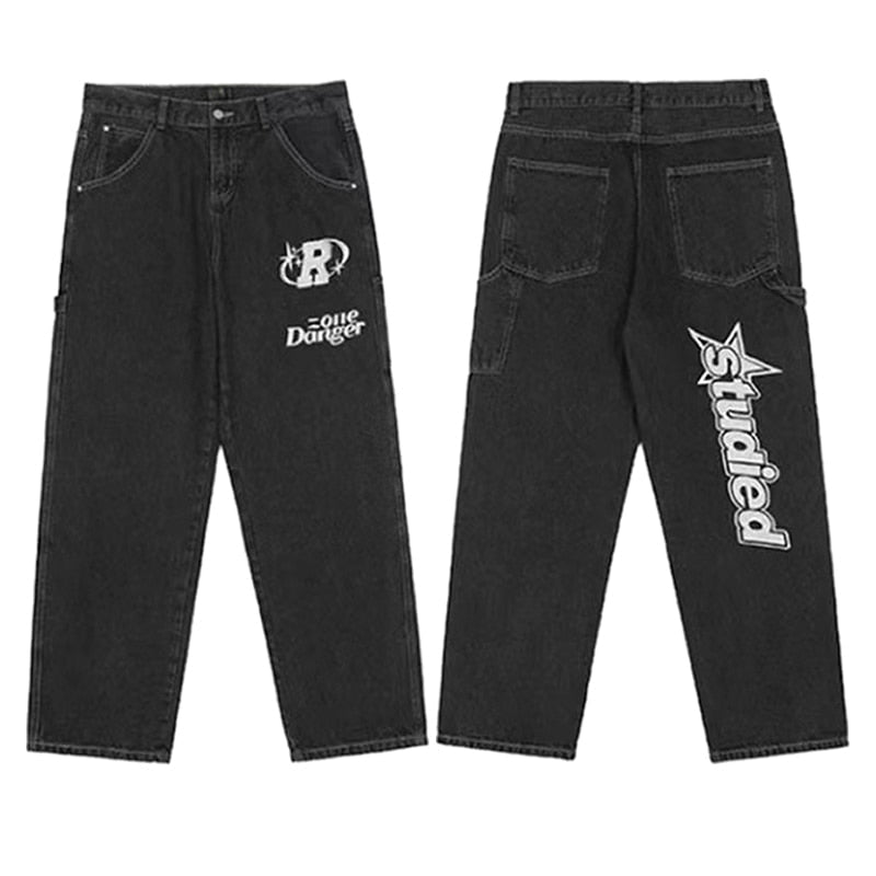 Jean cyber Y2K-y2k streetwear