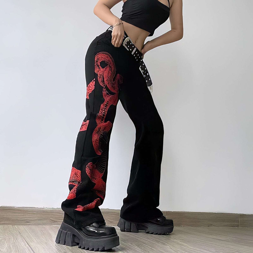Jean dragon-y2k streetwear